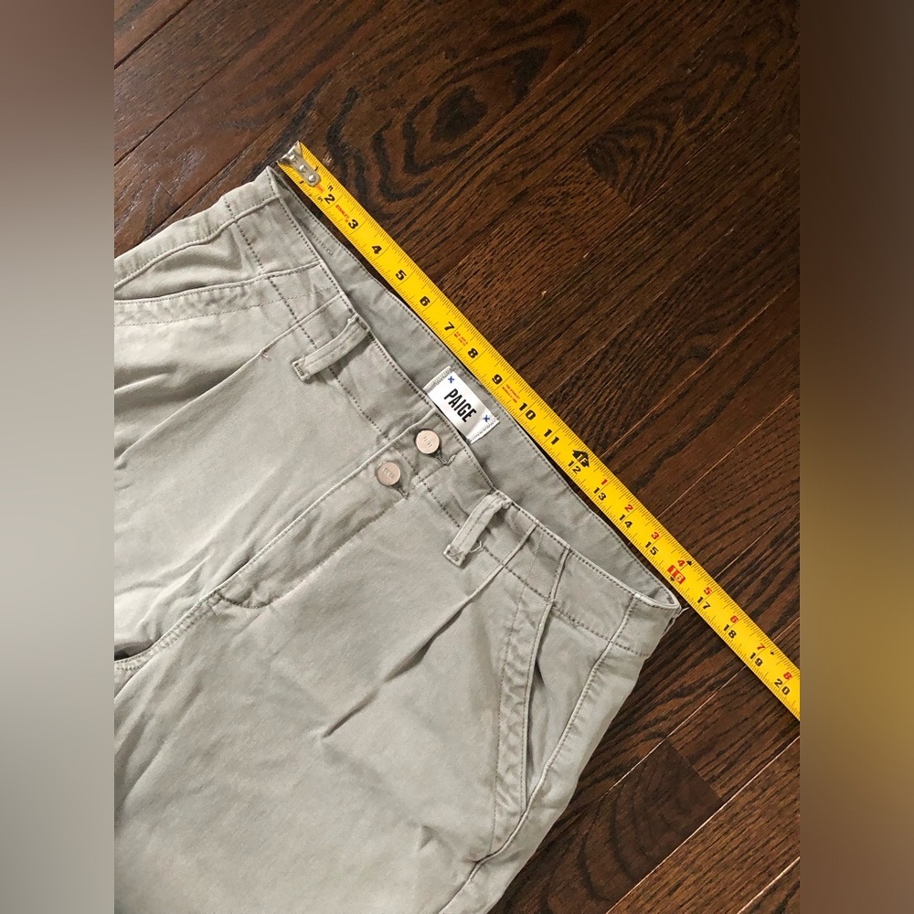 PAIGE Women’s 32 Mayslie Gray Pleated Denim High-Rise Cropped Jogger Jeans - EUC - Picture 7 of 16